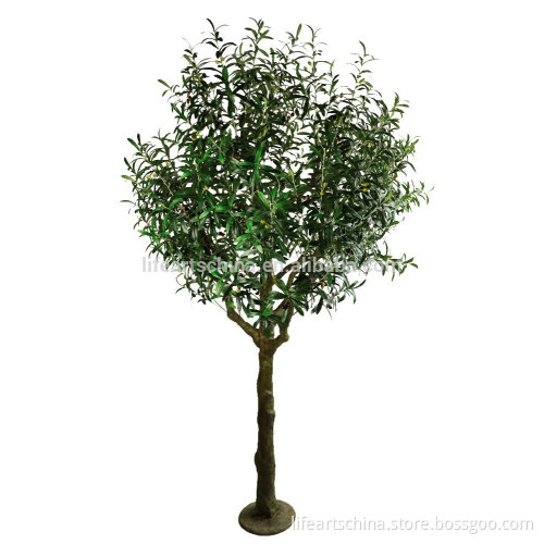 big artificial tree, 240cm artificial olive tree, fruit tree, silk leaves and plastic trunk